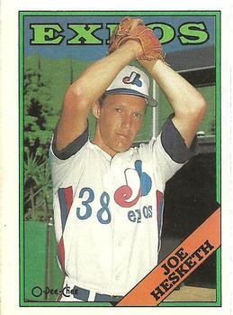 1988 O-Pee-Chee Baseball Cards 371     Joe Hesketh